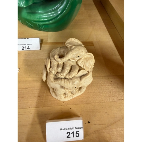 119 - Resin Elephant Trinket Box