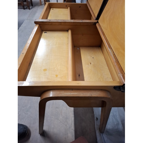 25 - Vintage Double Children's School Desk