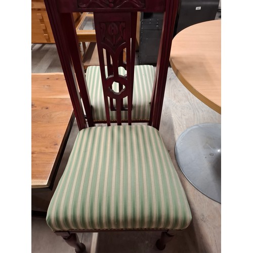 27 - Pair of high back chairs