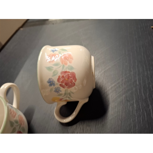 264 - Set of 7 BHS Floral Garden Pattern Tea Cups.