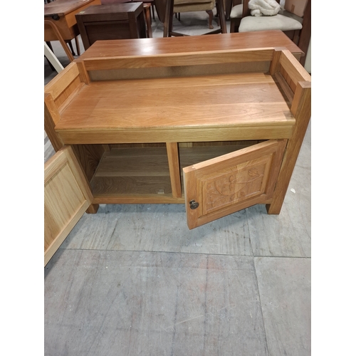 2 - Solid Light Oak Telephone Table UnitVery Good condition