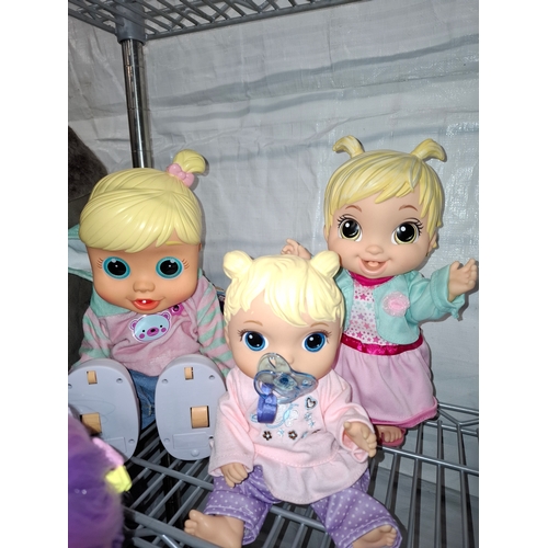 58 - 5 Baby Dolls Zapf Creation Boy (with Batteries working, Baby Wow Megan (with Batteries working) Baby... 