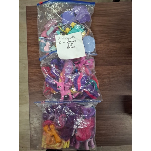 89 - My Little Pony Accessories including Stages, Bed, Styling Parlour & Train, with bag of Small Acc... 