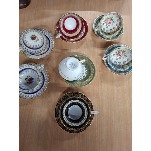 142 - 7 x Royal Stafford Bone China Teacup & Saucer Collection