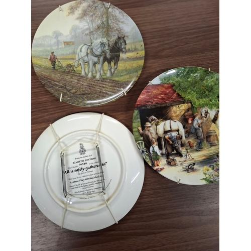 191 - 3 x Royal Doulton Collectable Plates With Wall Hangers