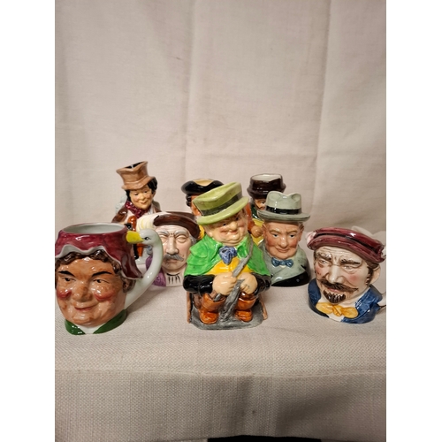 192 - Job Lot of Collectable Toby Jugs Various Sizes - including Winston Churchill Toby Jug