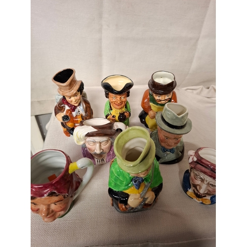 192 - Job Lot of Collectable Toby Jugs Various Sizes - including Winston Churchill Toby Jug