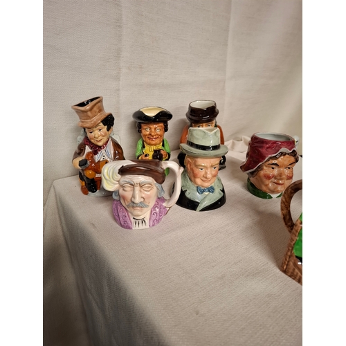 192 - Job Lot of Collectable Toby Jugs Various Sizes - including Winston Churchill Toby Jug