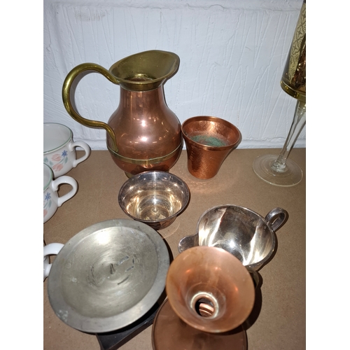 51 - Joblot of Copper Coloured Jugs  & Pots