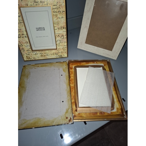 86 - 2 x Beautiful M & S Photo Frames plus A Light Wood Effect Photo Frame