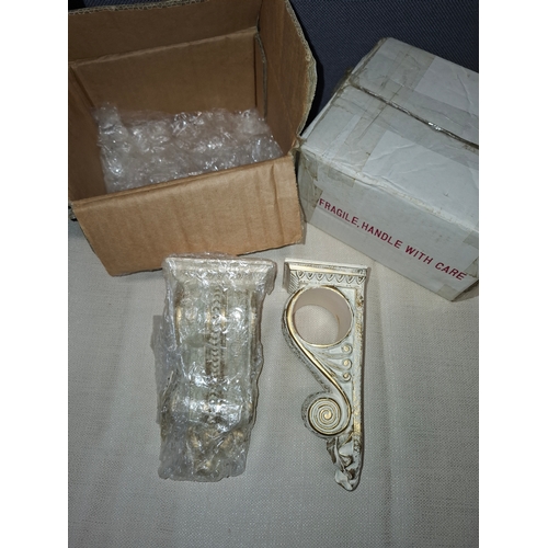 109 - New - Decorative Corbel Curtain Pole Holders x 4 in total - £30.00 new per pair