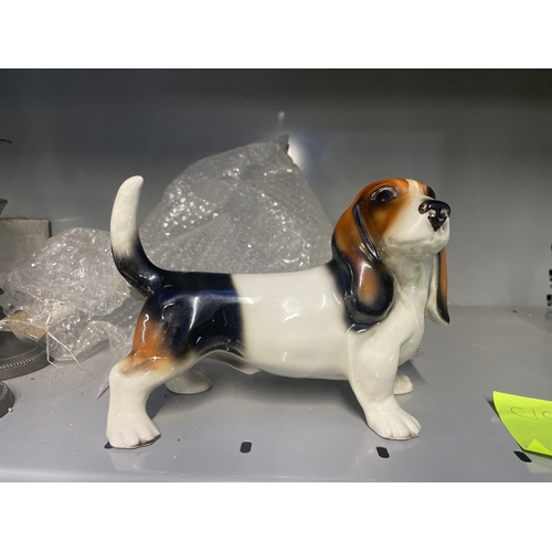 246 -  
Vintage Decorative Ceramic Dog - Basset Hound. 