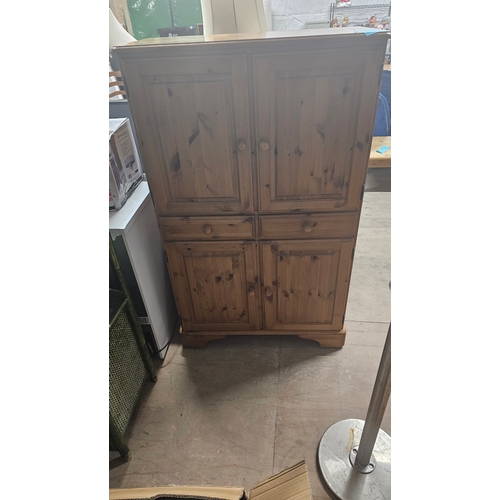 99 - Ducal Pine Cabinet, Stands 146cm tall, Excellent Condition