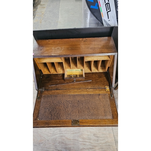 103 - Vintage Writing Bureau with Key.Very good condition.