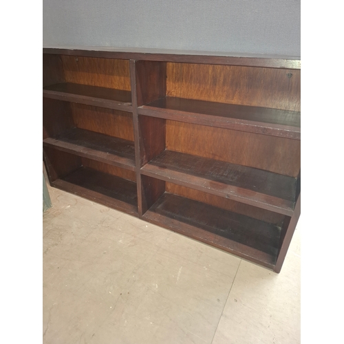 118 - Large Heavy Dark Wood Bookshelf, Solid & Sturdy