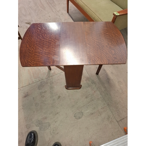 121 - Small Drop Leaf Side/Book Table, 54cm in Height.