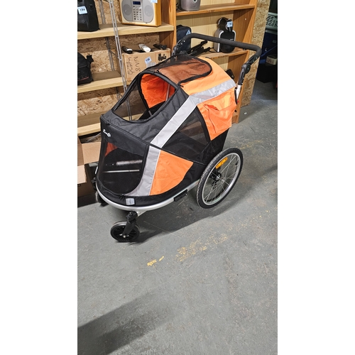 90 - New Pawhut 2in1 Bike Pet Trailer and Stroller, Suitable for medium to large pets, RRP £350