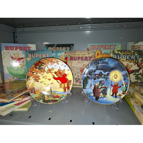 6 - Stunning Rupert The Bear Collection, Compromising of 2 x Wedgewood Picture Plates Stands Included, P... 