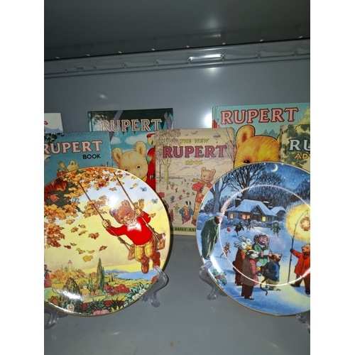 6 - Stunning Rupert The Bear Collection, Compromising of 2 x Wedgewood Picture Plates Stands Included, P... 