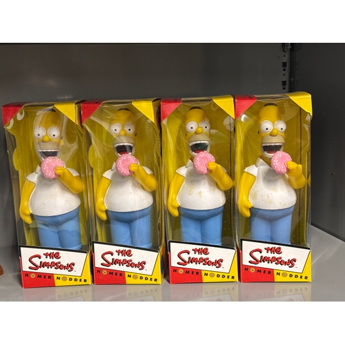 29 - The Simpsons HOMER NODDER (donuts) Action Figure. Set Of 4 Figures All Still In Boxes 