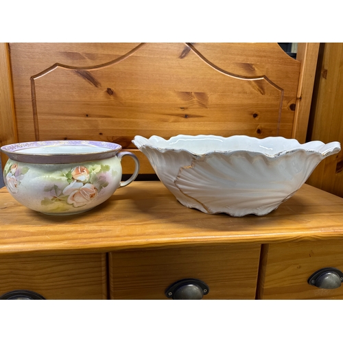 9 - A Vintage Dixonian Rose Chamber Pot. Believed To Be Used In The Victorian Times. Also With Till &... 