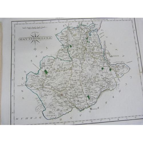 104 - CARY J.  11 loose eng. maps of Cumberland & Westmorland, mainly hand coloured in outline.... 