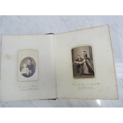 137 - VICTORIAN PORTRAIT PHOTOGRAPHS.  A small quarto album in panelled morocco containing 49 carte de vis... 