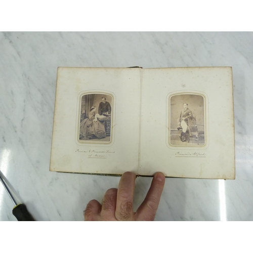 137 - VICTORIAN PORTRAIT PHOTOGRAPHS.  A small quarto album in panelled morocco containing 49 carte de vis... 