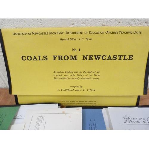 142 - UNIVERSITY OF NEWCASTLE UPON TYNE.  3 teaching archives in card folders - Coals from Newcastle,... 