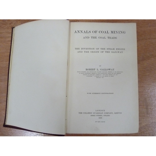 148 - GALLOWAY ROBERT L. Annals of Coal Mining & the Coal Trade, the Invention of the Steam Engine &am... 