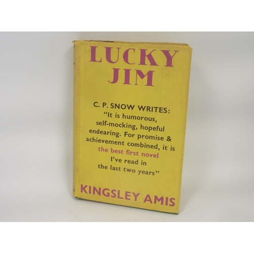 159 - <strong>AMIS KINGSLEY.  </strong>Lucky Jim. Orig. green cloth in d.w., some dust mkg. & chipping...