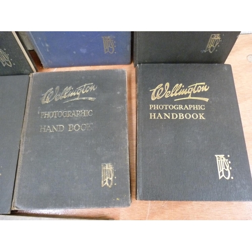 165 - WELLINGTON & WARD.  Photographic Handbook. 9 various copies & eds. Plates & illus. Orig.... 