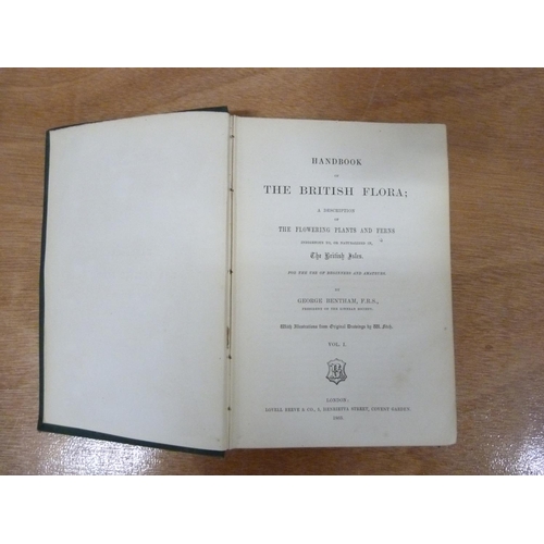 179 - BENTHAM GEORGE.  Handbook of the British Flora. 2 vols. Many illus. Orig. green cloth. 1865.... 