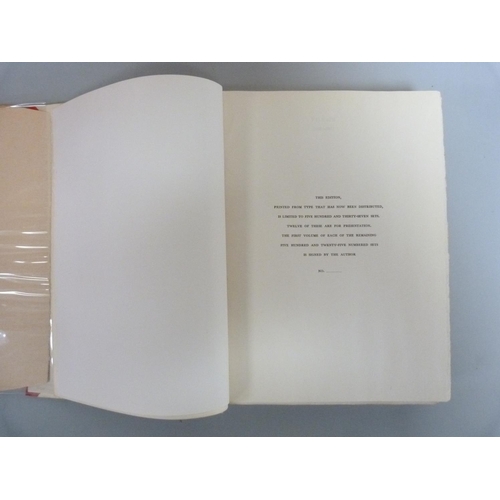 204 - KIPLING RUDYARD.  Poems, 1886-1929. 3 vols. Ltd. ed. 537, this one unnumbered, unsigned & largel... 