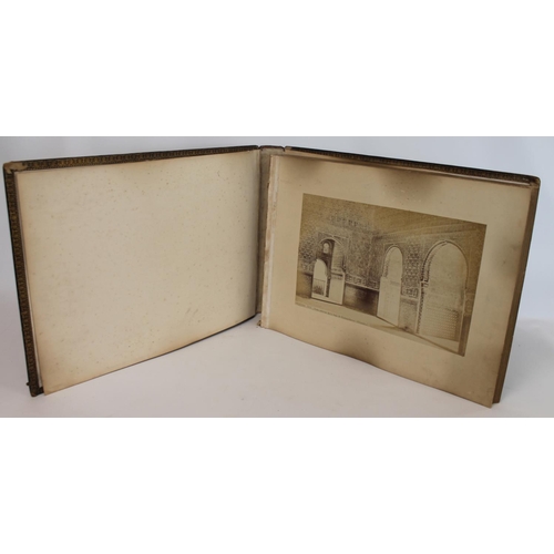 208 - PHOTOGRAPHS. LAURENT J. Two 19th century Jean (Juan) Laurent (1816-1886) large folio photograph albu... 