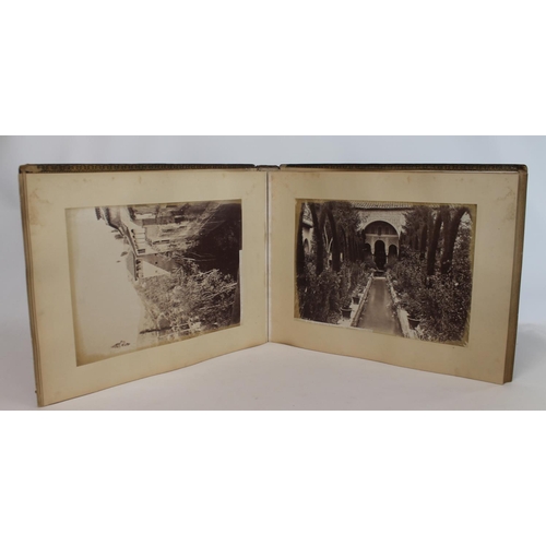 208 - PHOTOGRAPHS. LAURENT J. Two 19th century Jean (Juan) Laurent (1816-1886) large folio photograph albu... 