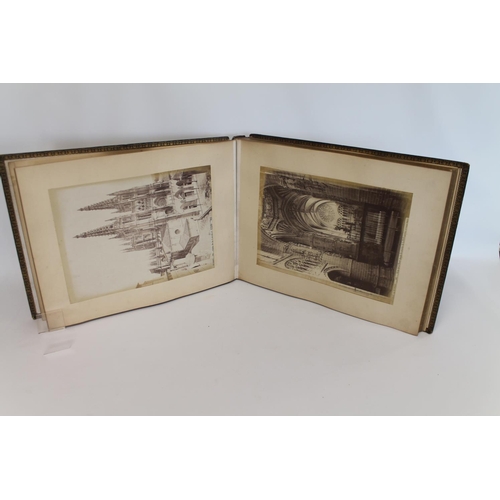 208 - PHOTOGRAPHS. LAURENT J. Two 19th century Jean (Juan) Laurent (1816-1886) large folio photograph albu... 