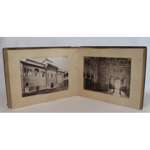 208 - PHOTOGRAPHS. LAURENT J. Two 19th century Jean (Juan) Laurent (1816-1886) large folio photograph albu... 