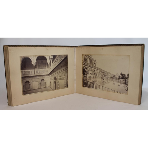 208 - PHOTOGRAPHS. LAURENT J. Two 19th century Jean (Juan) Laurent (1816-1886) large folio photograph albu... 