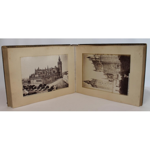 208 - PHOTOGRAPHS. LAURENT J. Two 19th century Jean (Juan) Laurent (1816-1886) large folio photograph albu... 