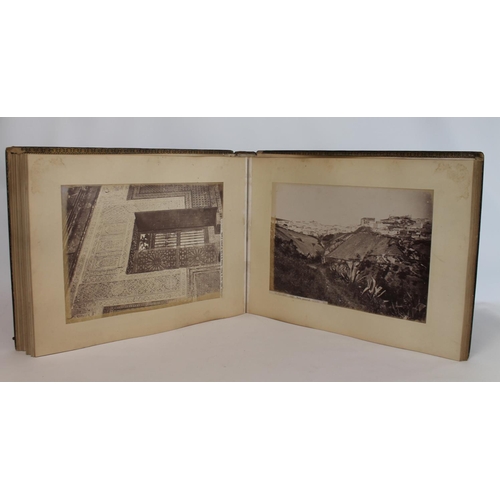 208 - PHOTOGRAPHS. LAURENT J. Two 19th century Jean (Juan) Laurent (1816-1886) large folio photograph albu... 