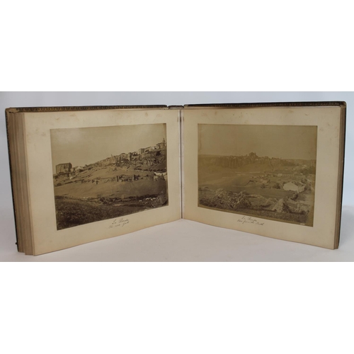 208 - PHOTOGRAPHS. LAURENT J. Two 19th century Jean (Juan) Laurent (1816-1886) large folio photograph albu... 