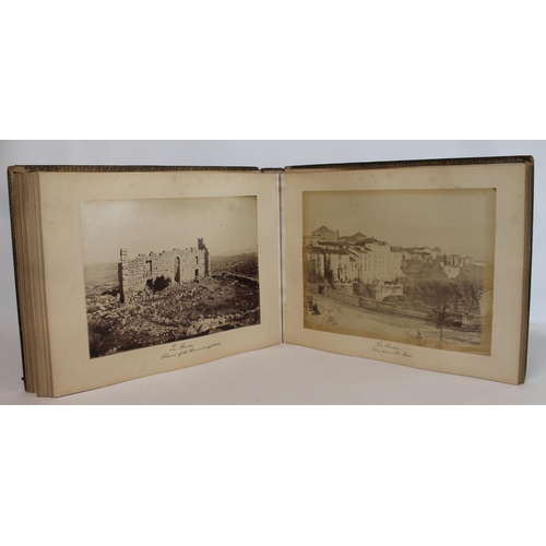 208 - PHOTOGRAPHS. LAURENT J. Two 19th century Jean (Juan) Laurent (1816-1886) large folio photograph albu... 