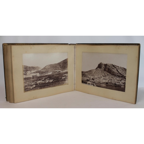 208 - PHOTOGRAPHS. LAURENT J. Two 19th century Jean (Juan) Laurent (1816-1886) large folio photograph albu... 