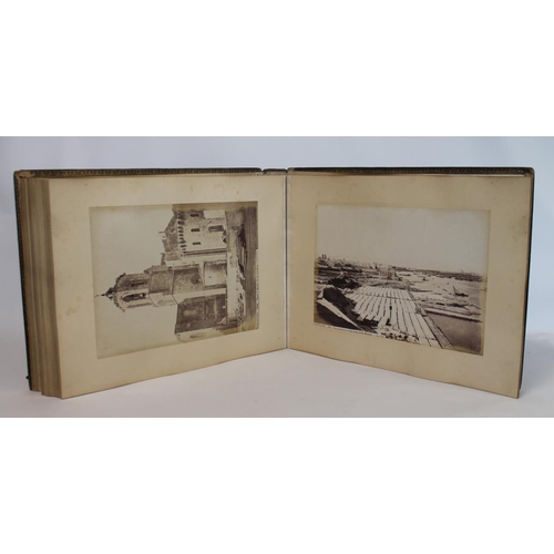 208 - PHOTOGRAPHS. LAURENT J. Two 19th century Jean (Juan) Laurent (1816-1886) large folio photograph albu... 