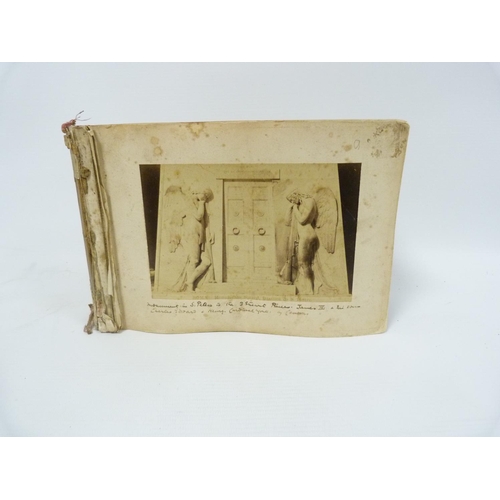 210 - PHOTOGRAPHS. Late 19th century photograph album depicting views, architecture, sculpture & artwo... 