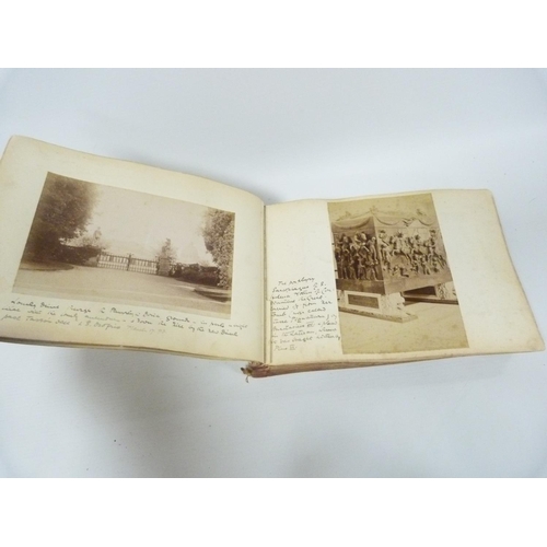 210 - PHOTOGRAPHS. Late 19th century photograph album depicting views, architecture, sculpture & artwo... 