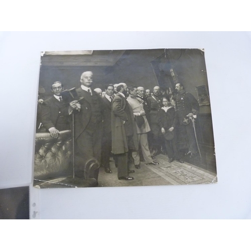 217 - PHOTOGRAPHS. Two early 20th century monochrome photographs of Continental dignitaries & military... 