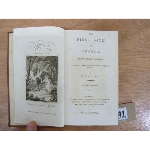 241 - MYLIUS W. F. (CHARLES & MARY LAMB).  The First Book of Poetry for the Use of Schools. ... 