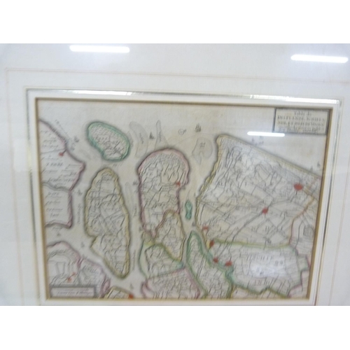 250 - <strong>BLACK A. & C.  </strong>Caithness. Framed eng. map with some colouring; also 3 other map...